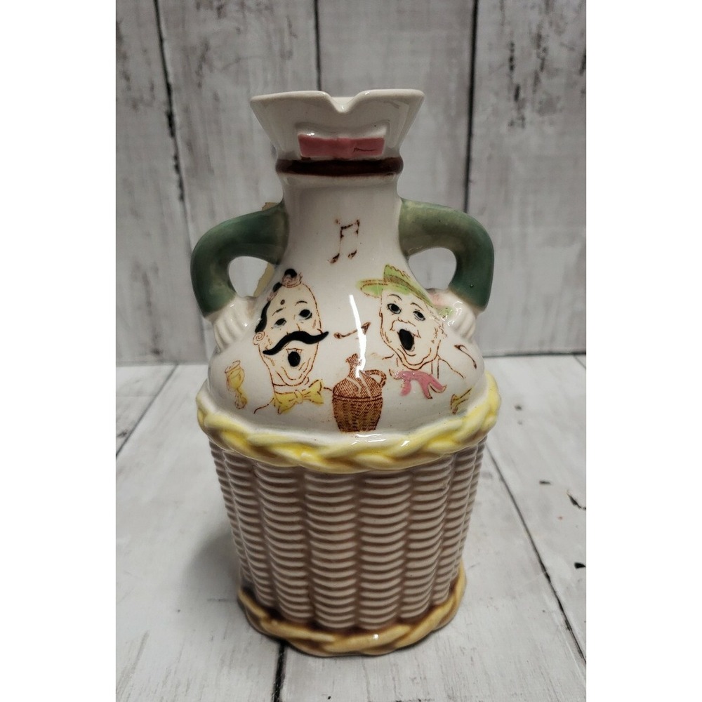 Vintage Barber's Quartet Liquor Bottle Tilso Japan  8.5" Lid Missing